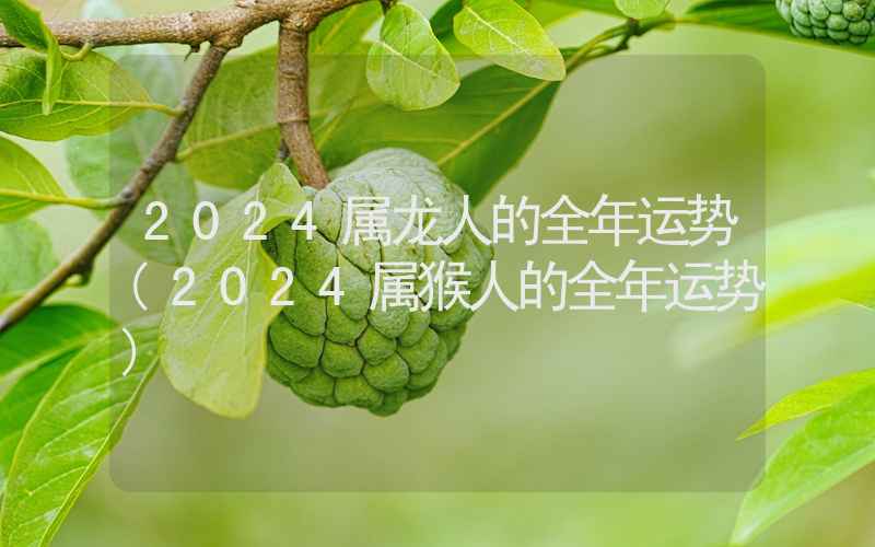 2024属龙人的全年运势(2024属猴人的全年运势)