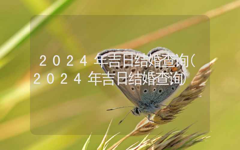 2024年吉日结婚查询(2024年吉日结婚查询)