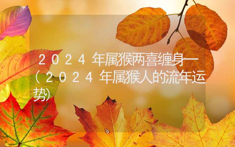 2024年属猴两喜缠身一(2024年属猴人的流年运势)