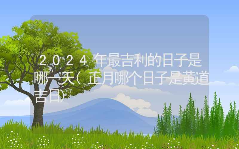 2024年最吉利的日子是哪一天(正月哪个日子是黄道吉日)