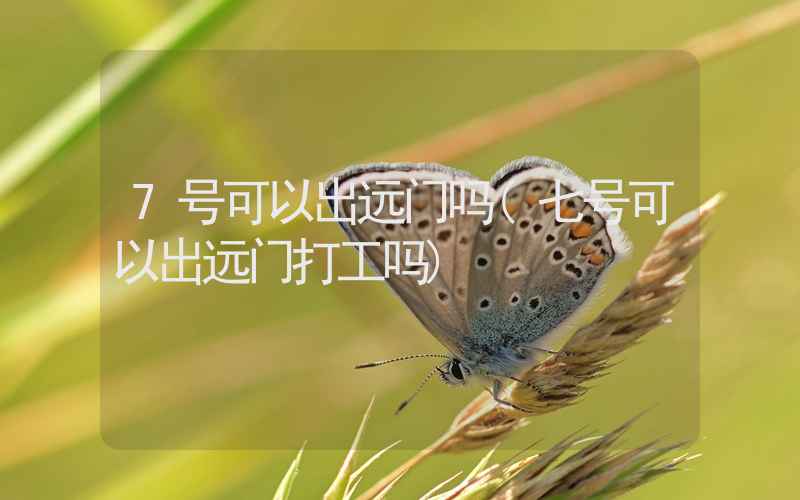 7号可以出远门吗(七号可以出远门打工吗)