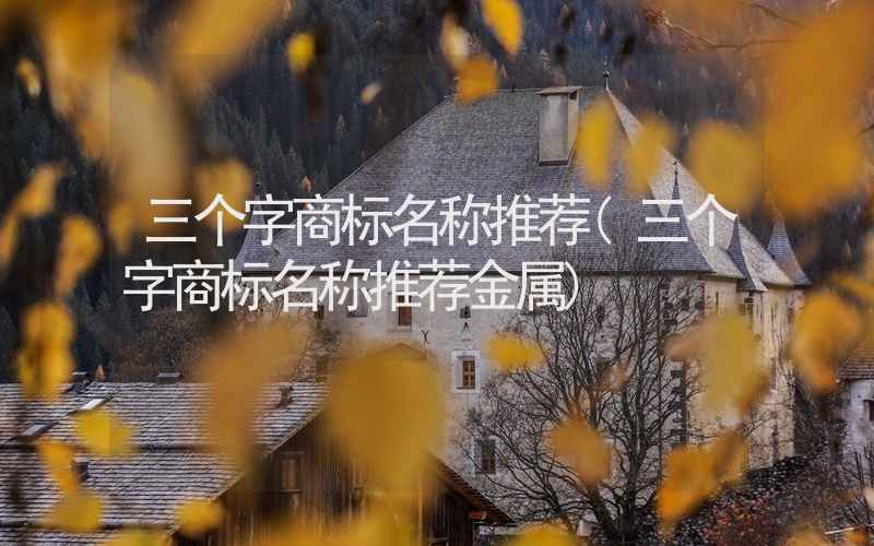 三个字商标名称推荐(三个字商标名称推荐金属)