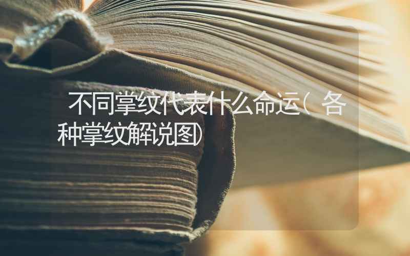 不同掌纹代表什么命运(各种掌纹解说图)