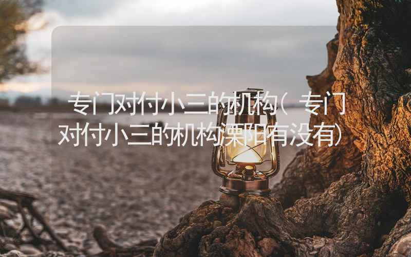 专门对付小三的机构(专门对付小三的机构溧阳有没有)