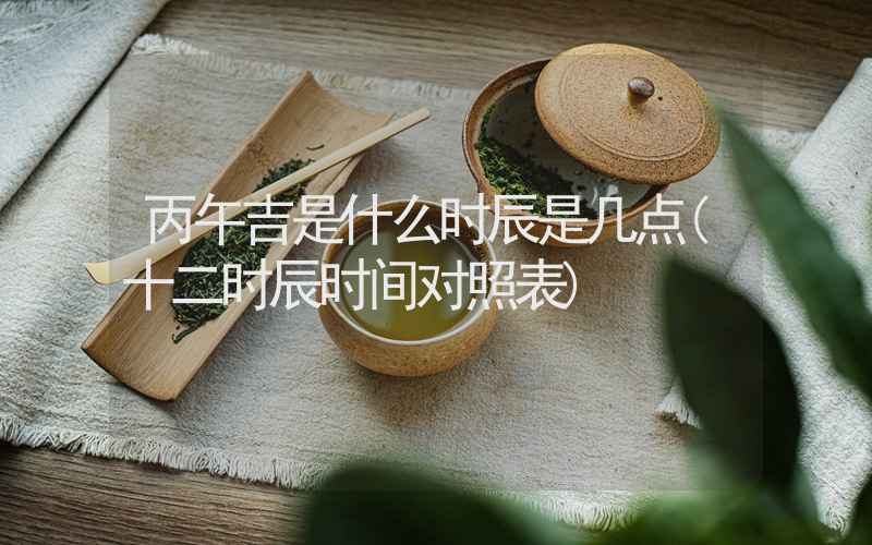 丙午吉是什么时辰是几点(十二时辰时间对照表)