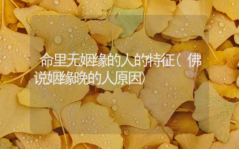 命里无姻缘的人的特征(佛说姻缘晚的人原因)