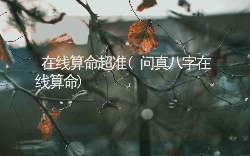 在线算命超准(问真八字在线算命)