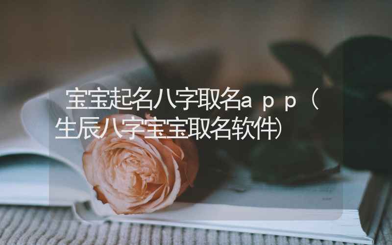 宝宝起名八字取名app(生辰八字宝宝取名软件)