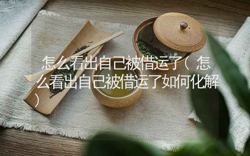 怎么看出自己被借运了(怎么看出自己被借运了如何化解)