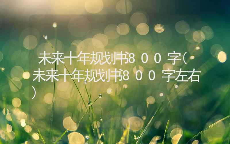 未来十年规划书800字(未来十年规划书800字左右)