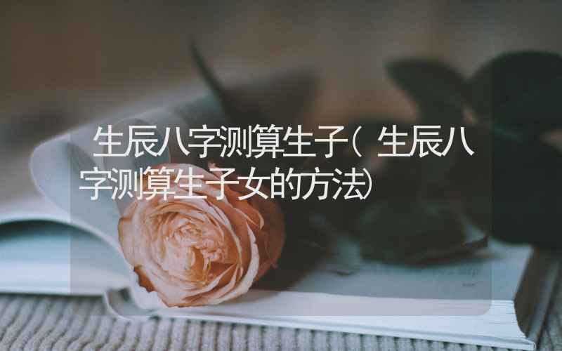 生辰八字测算生子(生辰八字测算生子女的方法)