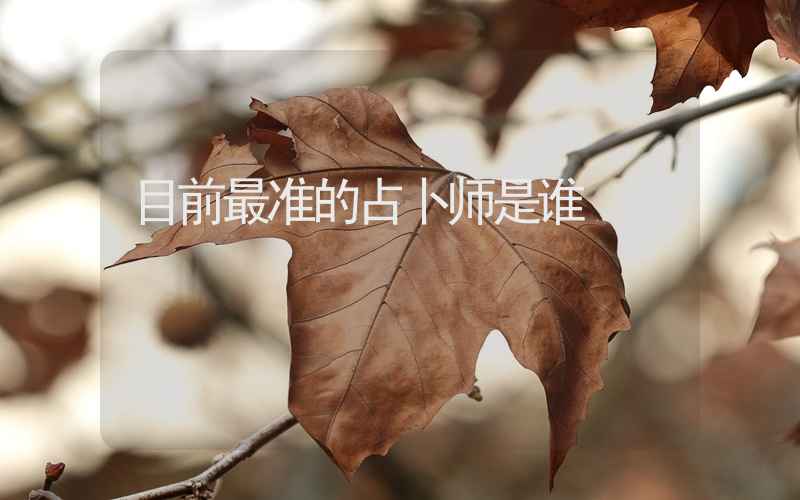 目前最准的占卜师是谁