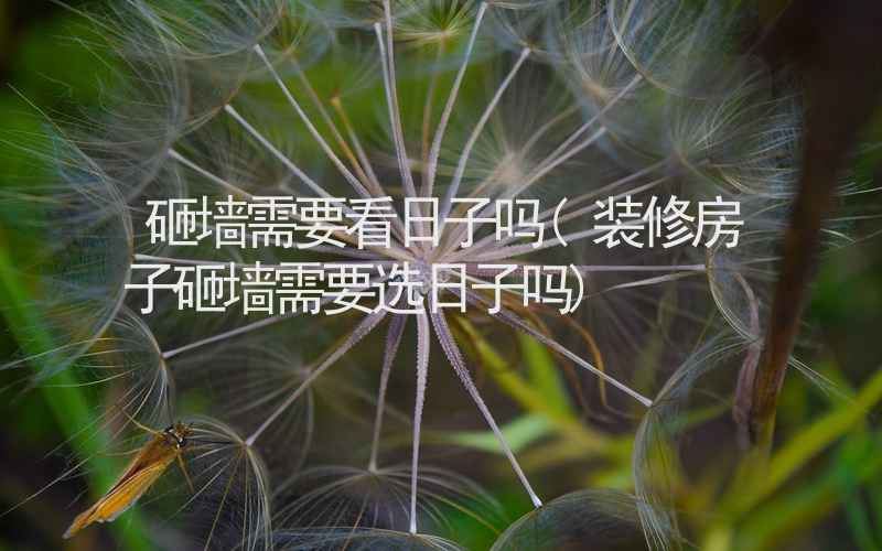 砸墙需要看日子吗(装修房子砸墙需要选日子吗)