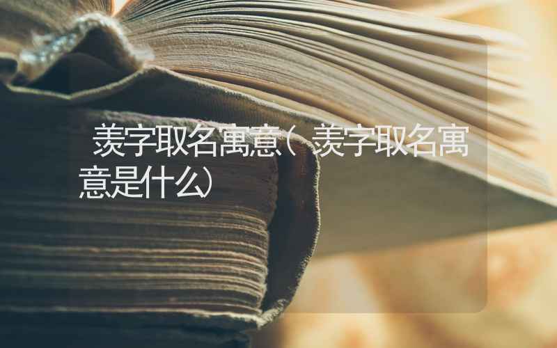 羡字取名寓意(羡字取名寓意是什么)