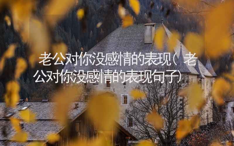 老公对你没感情的表现(老公对你没感情的表现句子)