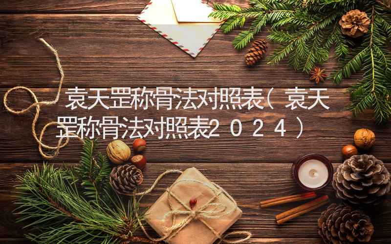 袁天罡称骨法对照表(袁天罡称骨法对照表2024)