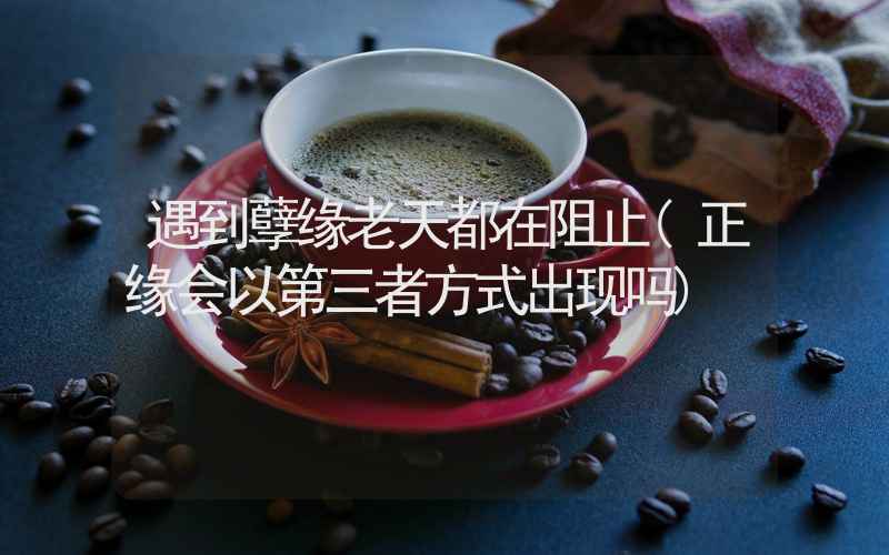 遇到孽缘老天都在阻止(正缘会以第三者方式出现吗)